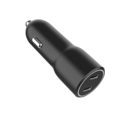 Autolader met 2x USB-C PD 40W zwart