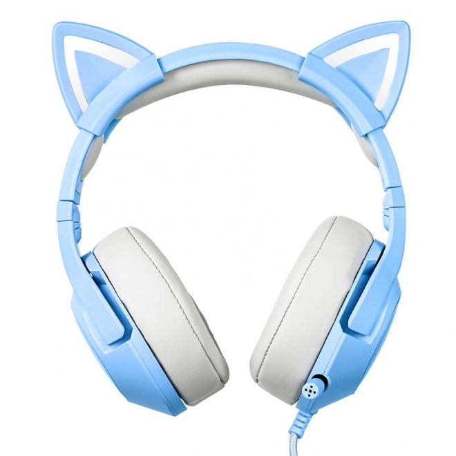 Gaming hoofdtelefoon met kattenoren ONIKUMA K9 blauw