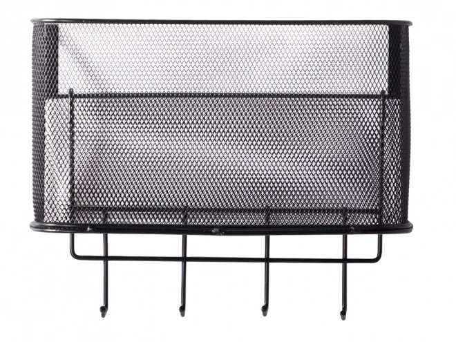 Hangend mandje voor de deur met metalen organizer