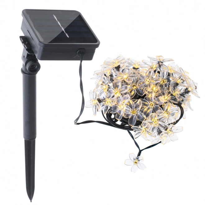 Zonne Tuinlampen in de Vorm van Bloemen 7m 50 LED Warm Wit