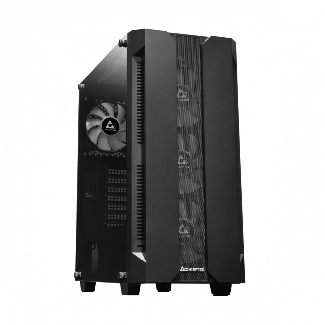 Midi Tower-kast CHIEFTEC Hunter met 4x RGB-ventilatoren