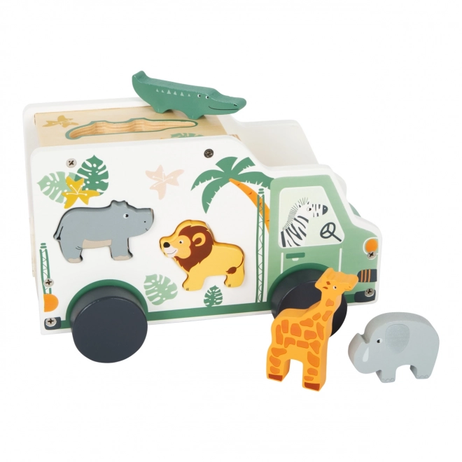Inleg safari auto voor kinderen