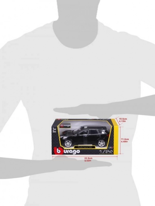 Metalen model Porsche Cayenne Turbo zwart 1/24