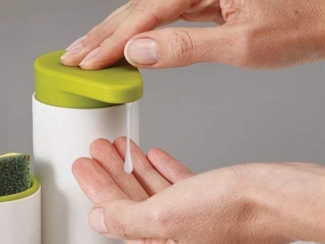 Keukenorganizer en vloeibare zeepdispenser