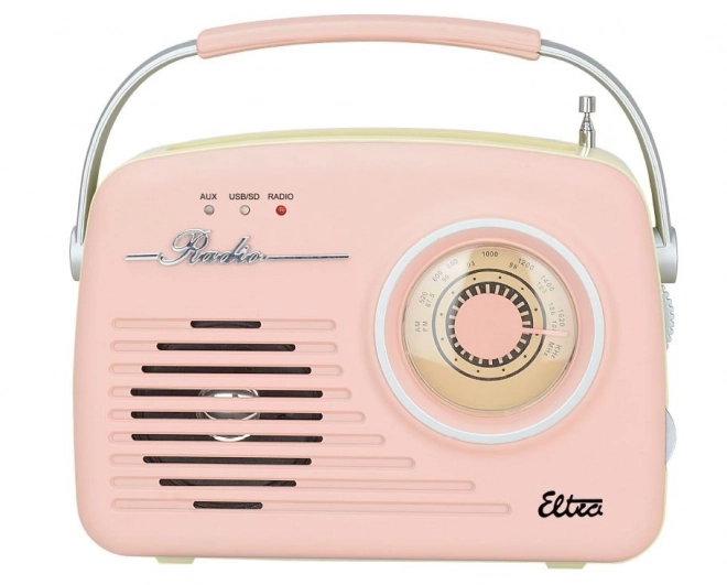 Retro radio LUIZA SP-11 met MP3 USB SD roze
