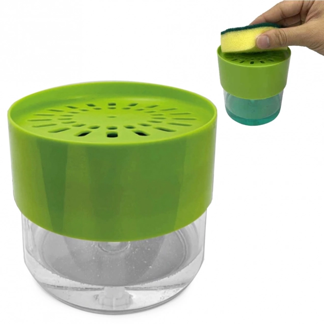 Vloeibare zeepdispenser met spons