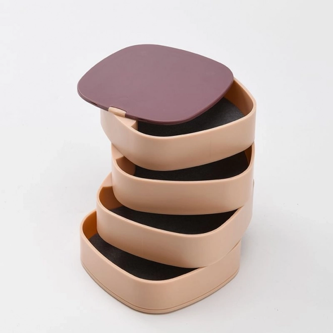 Meerlagige sieradendoos, premium organizer - blauw
