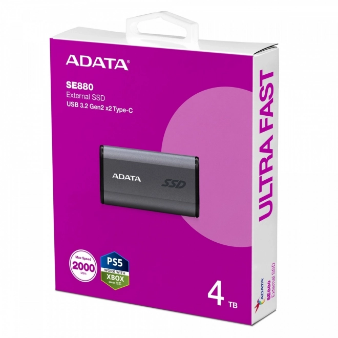 Externe SSD-schijf ADATA SE880 4TB USB 3.2 Gen2x2