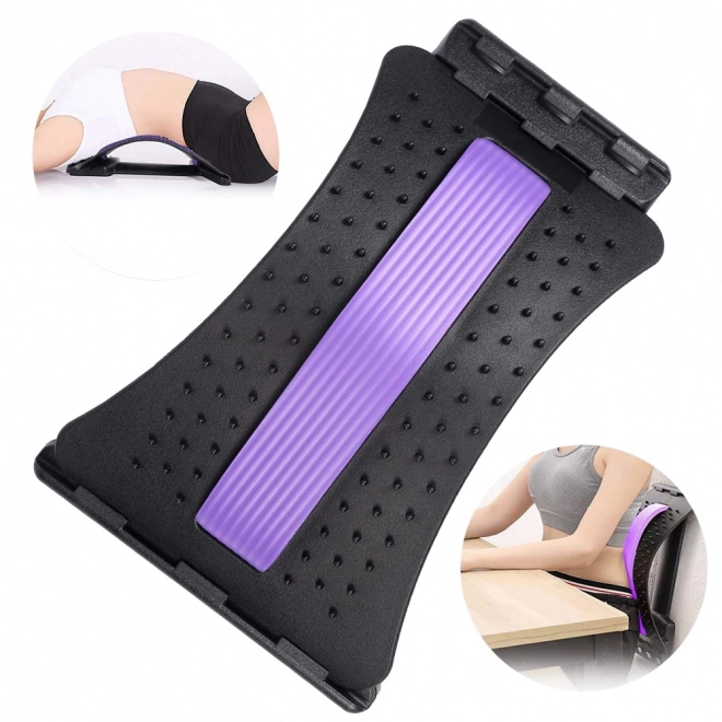 Rugstretch en massagemat met ruggengraatondersteuning