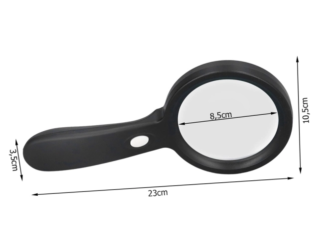 Handmatige loep met LED-verlichting 10x vergroting
