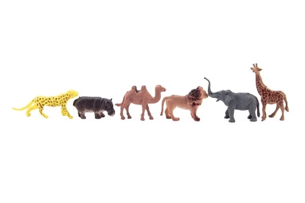 Dieren mini safari ZOO plastic 5-6cm 12 stuks in zakje