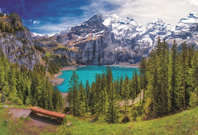 Puzzel Oeschinensee Alpen 1500 stukjes