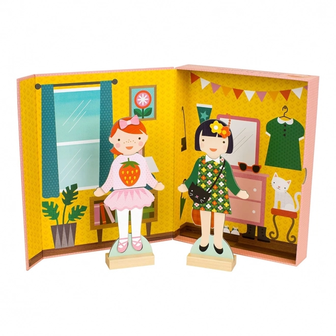 Magnetische puzzel Petit Collage - beste vriendinnen