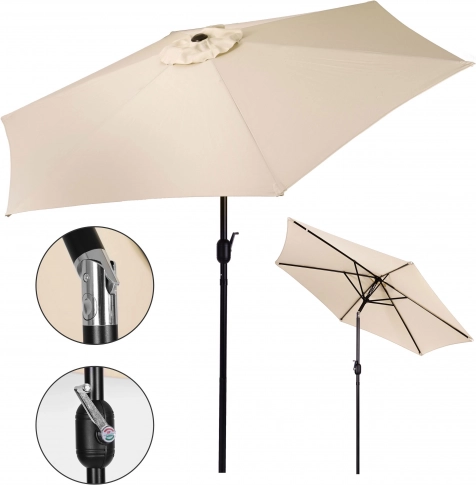 Tuinparasol kantelbaar met slinger 270 cm beige MultiGarden
