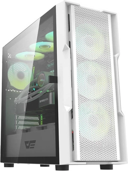 Computerbehuizing Darkflash met 4 ventilatoren wit