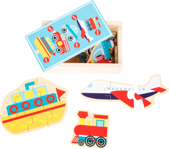 Small Foot houten puzzel Voertuigen
