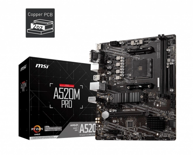 Moederbord MSI A520M PRO mATX voor AMD