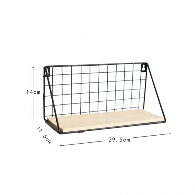 Muurplank LOFT stijl 29,5 cm- zwart