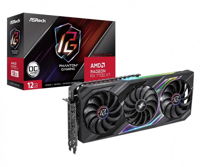 Grafische kaart AMD Radeon RX 7700 XT Phantom Gaming OC
