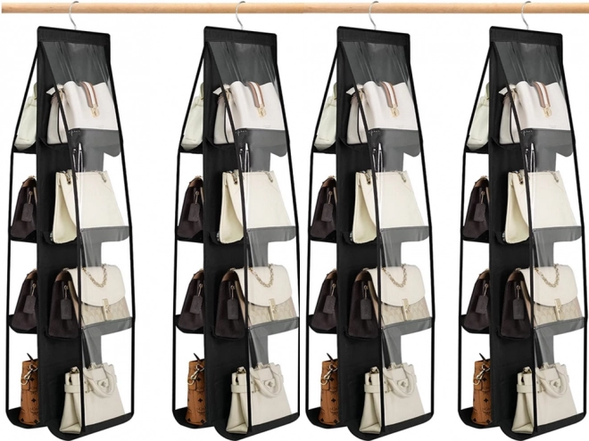 Hangende organizer voor handtassen in de kast