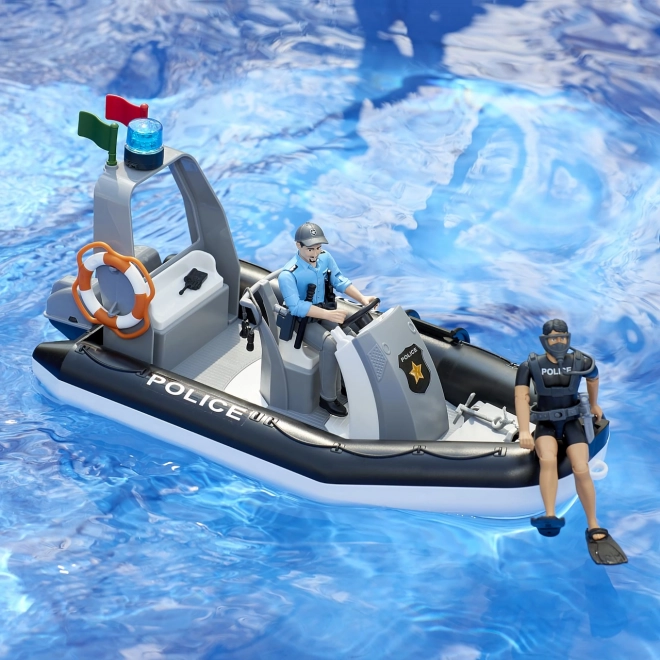 Bruder Politieboot met Agent en Duiker