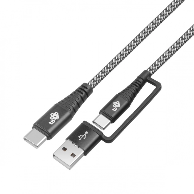 Kabel 2-in-1: USB-C en USB A met een lengte van 1,2 m