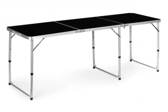 Toeristische tafel inklapbare kampeertafel zwart blad 180 x 60 cm