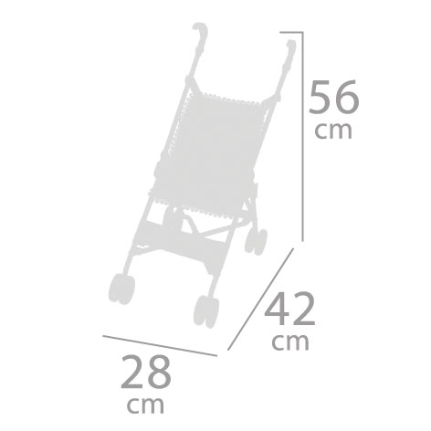 DeCuevas 90093 opvouwbare wandelwagen voor poppen golfclubs 56 cm – Daniela
