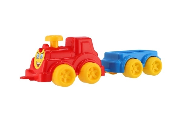 Locomotief/Train met wagon 41cm plastic in net 21x13x22cm 12m+