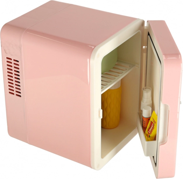 Elektrische draagbare mini-koelkast 2-in-1 roze 4L