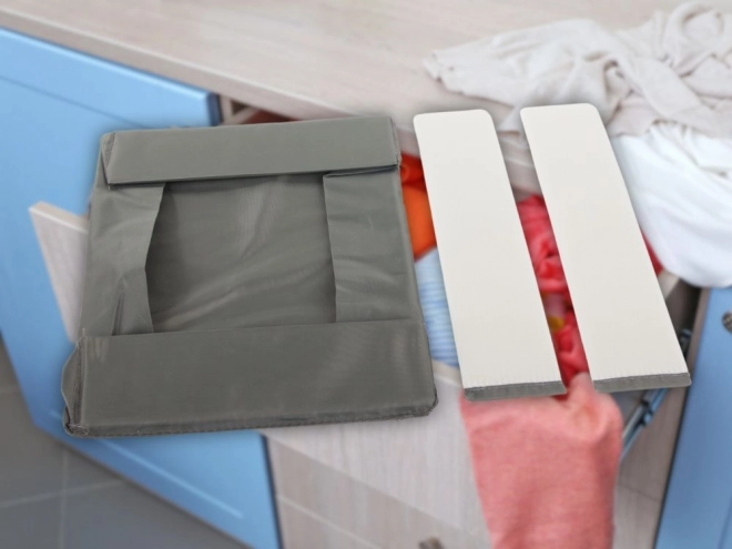 Grijze kledingorganizer voor lades in kleerkast