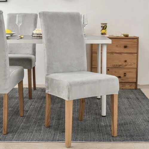 Stoelbekleding - grijze velours Ruhhy 22979