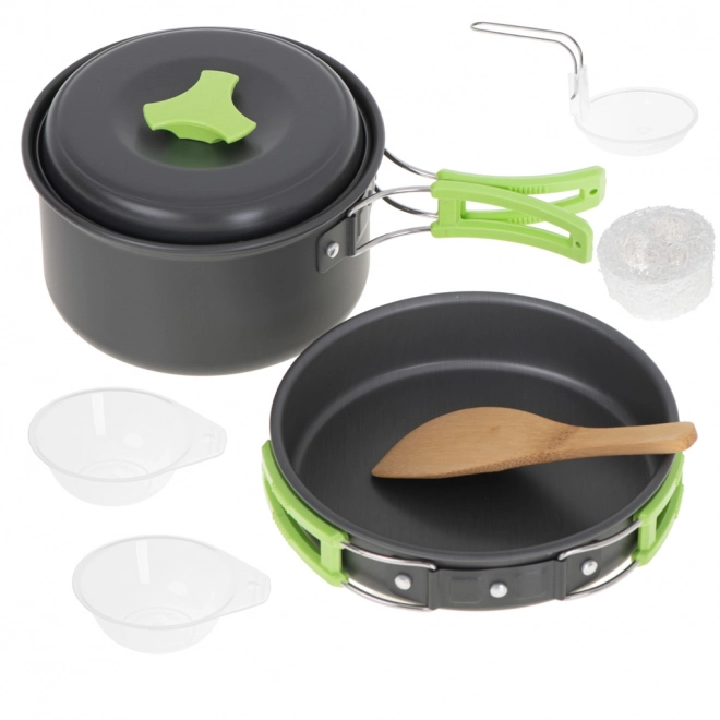 Toeristische kookset met pan en koekenpan XL