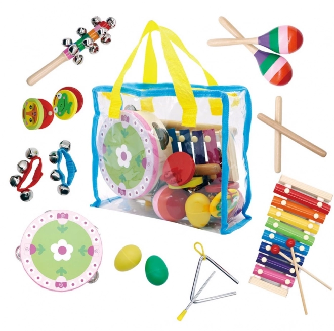 Muziekset 14 instrumenten + tas Ecotoys