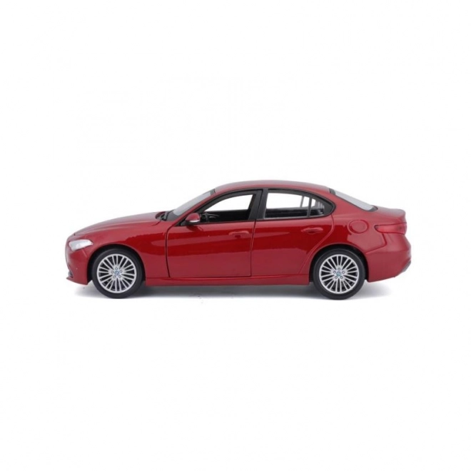 Bburago 1:24 Alfa Romeo Giulia (2016) metallic rood 18-21080