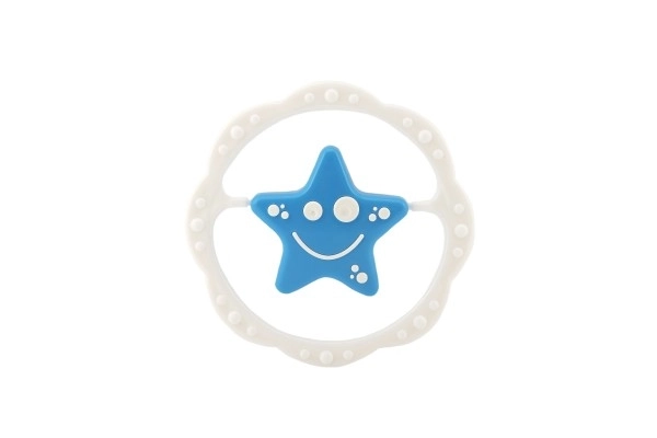 Rammelaar ster plastic 13cm ass. 4 kleuren in zakje 0m+