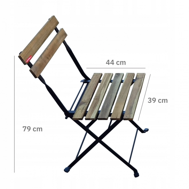 Tuinmeubelen van acaciahout - tafel en 2 stoelen