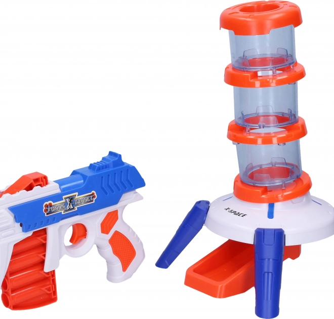 Schuimpistool met toren en doelen