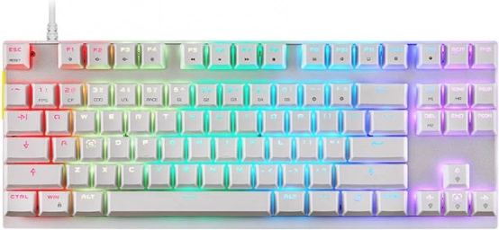 mechanisch gamingtoetsenbord Motospeed K82 RGB zonder numeriek blok – wit