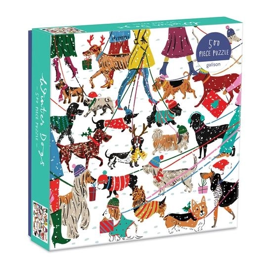 Galison puzzel winterhondjes 500 stukjes