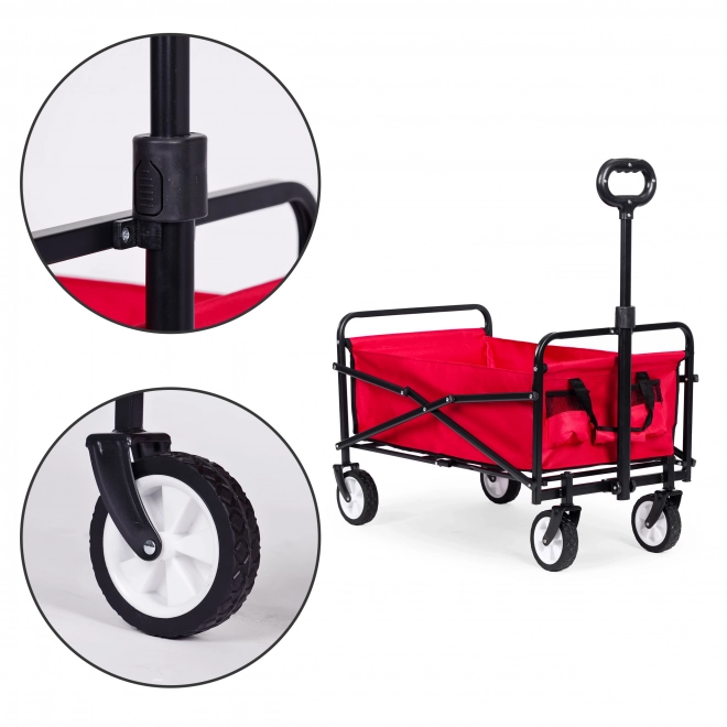 Opvouwbare tuinwagen rood 48x90 cm MultiGarden