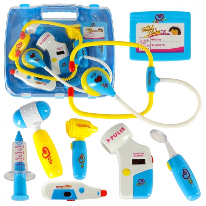 Kinder doktersset in koffer - blauw
