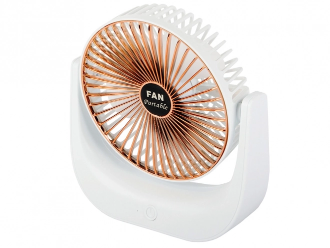 Draadloze tafelventilator – Wit-roze