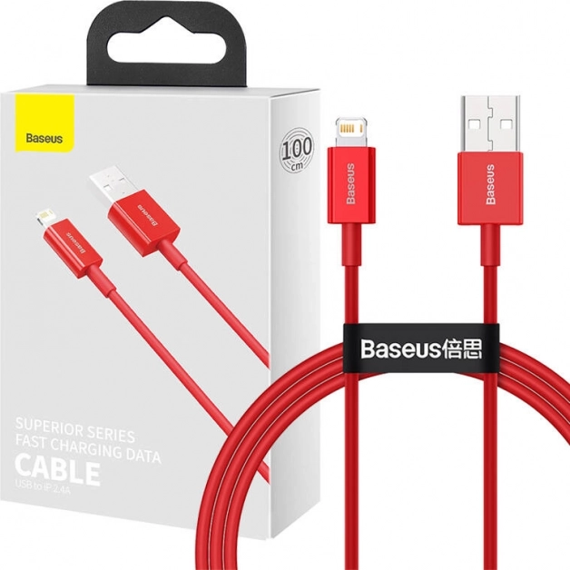 Baseus USB-kabel voor snel opladen 1 m rood
