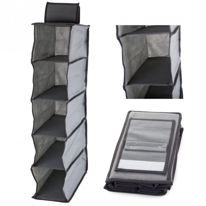 Hangende organizer voor kast met 5 planken