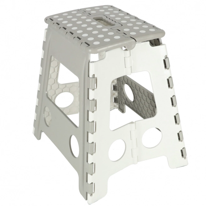 Opvouwbare antislip kruk 39 cm lichtgrijs