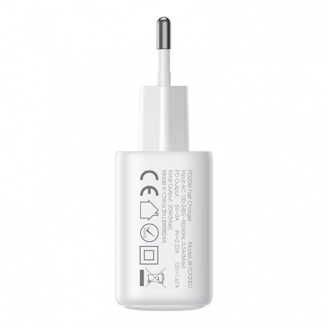 Joyroom JR-TCF20 netvoeding met C-Lightning kabel 20W 1m (wit)