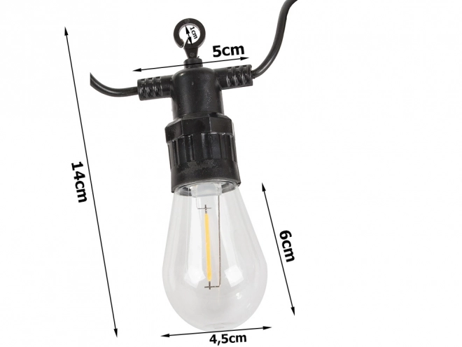 Tuinslinger met 20 LED-lampen