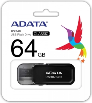 Flashdrive ADATA UV240 64 GB USB 2.0 zwart