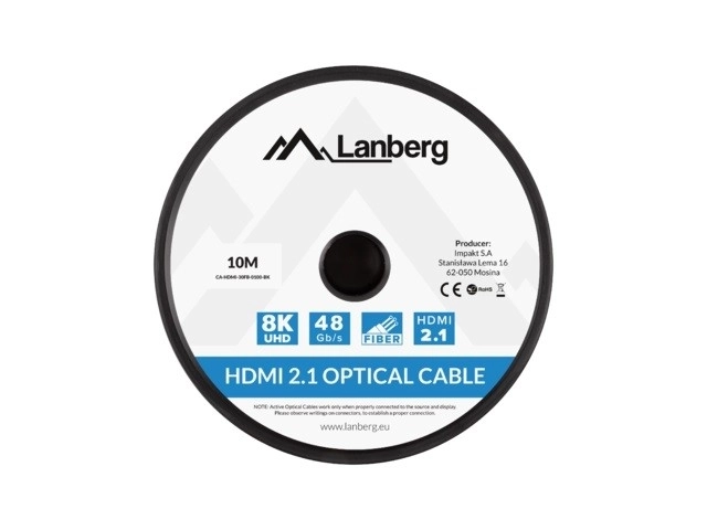 HDMI-kabel M/M v2. 10M 8k optische AOC